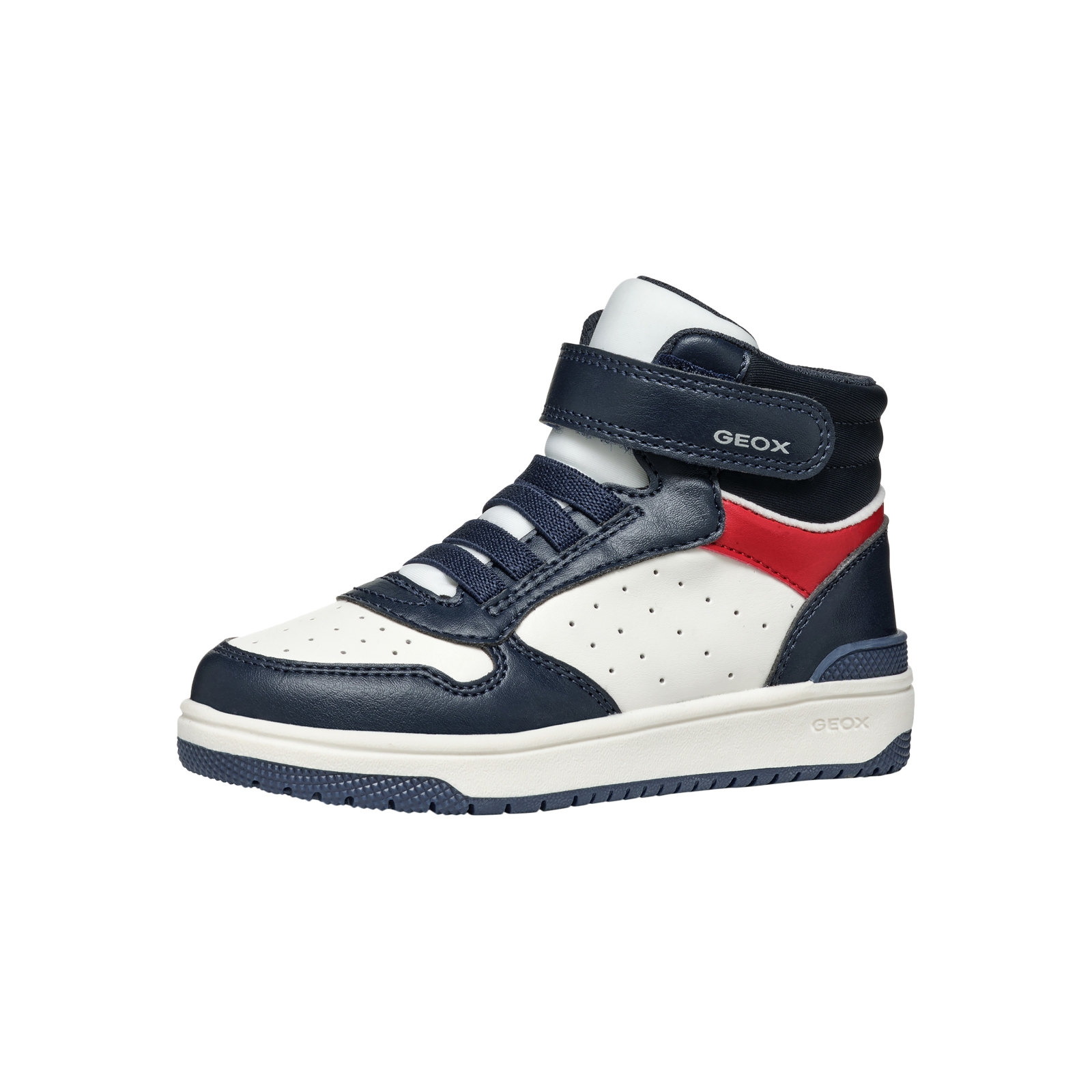 Basket Montante à Lacets Et Scratch Geox Enfant Washiba Geobuck+Lycra