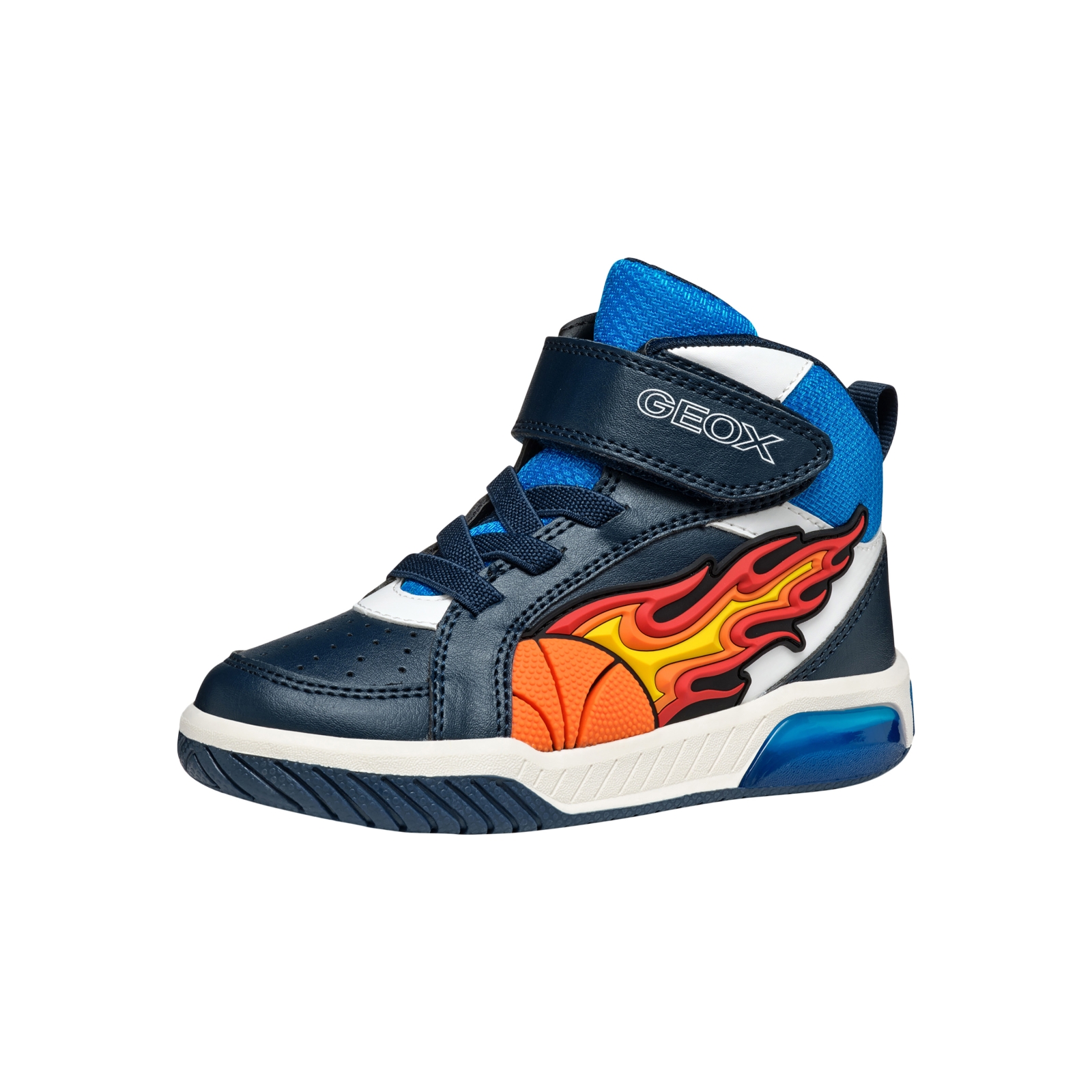 Basket Montante à Lacets Geox Junior Inek Boy Geobuck+Text