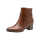 Bottine A Talon Cuir Tamaris