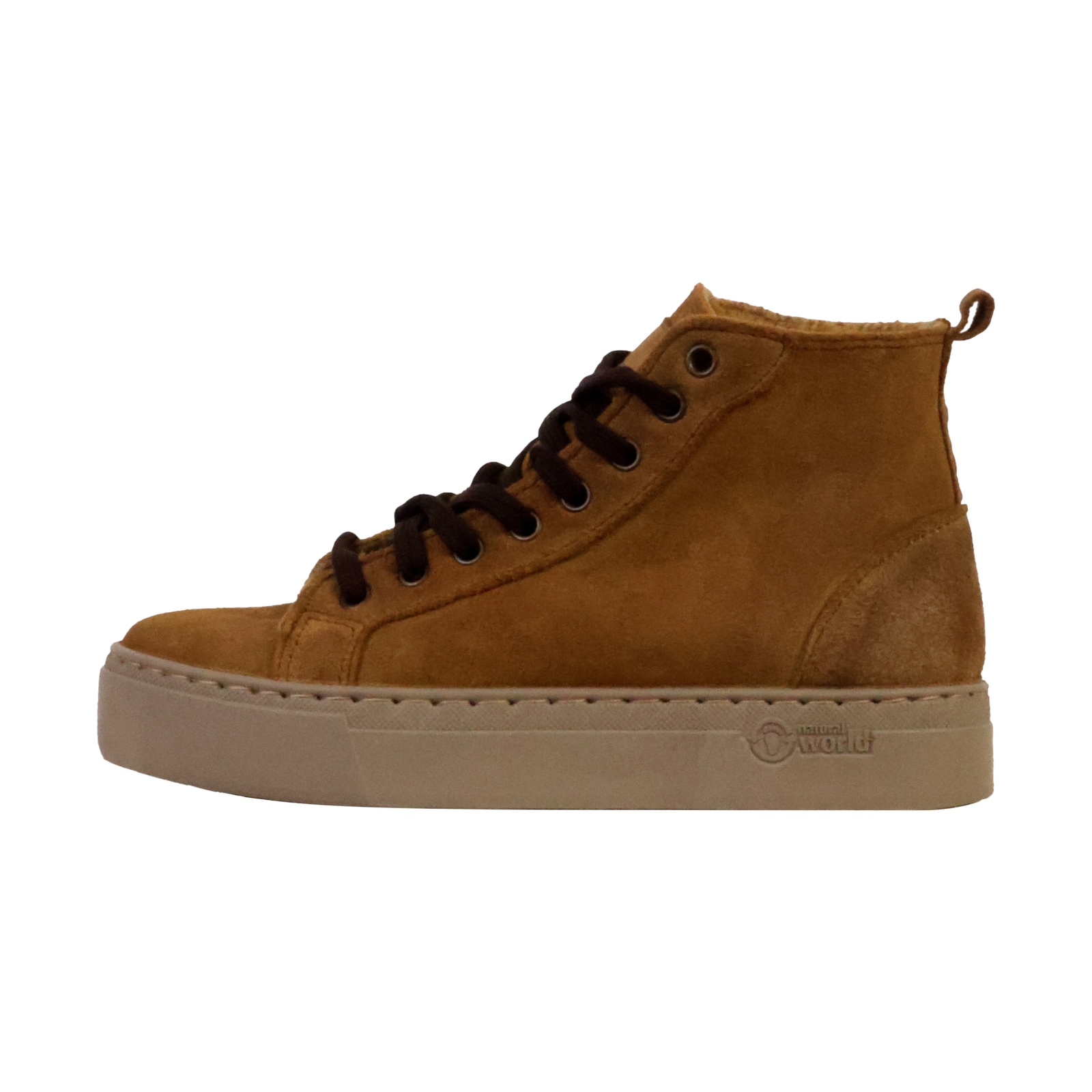 Basket Montante Cuir Natural World