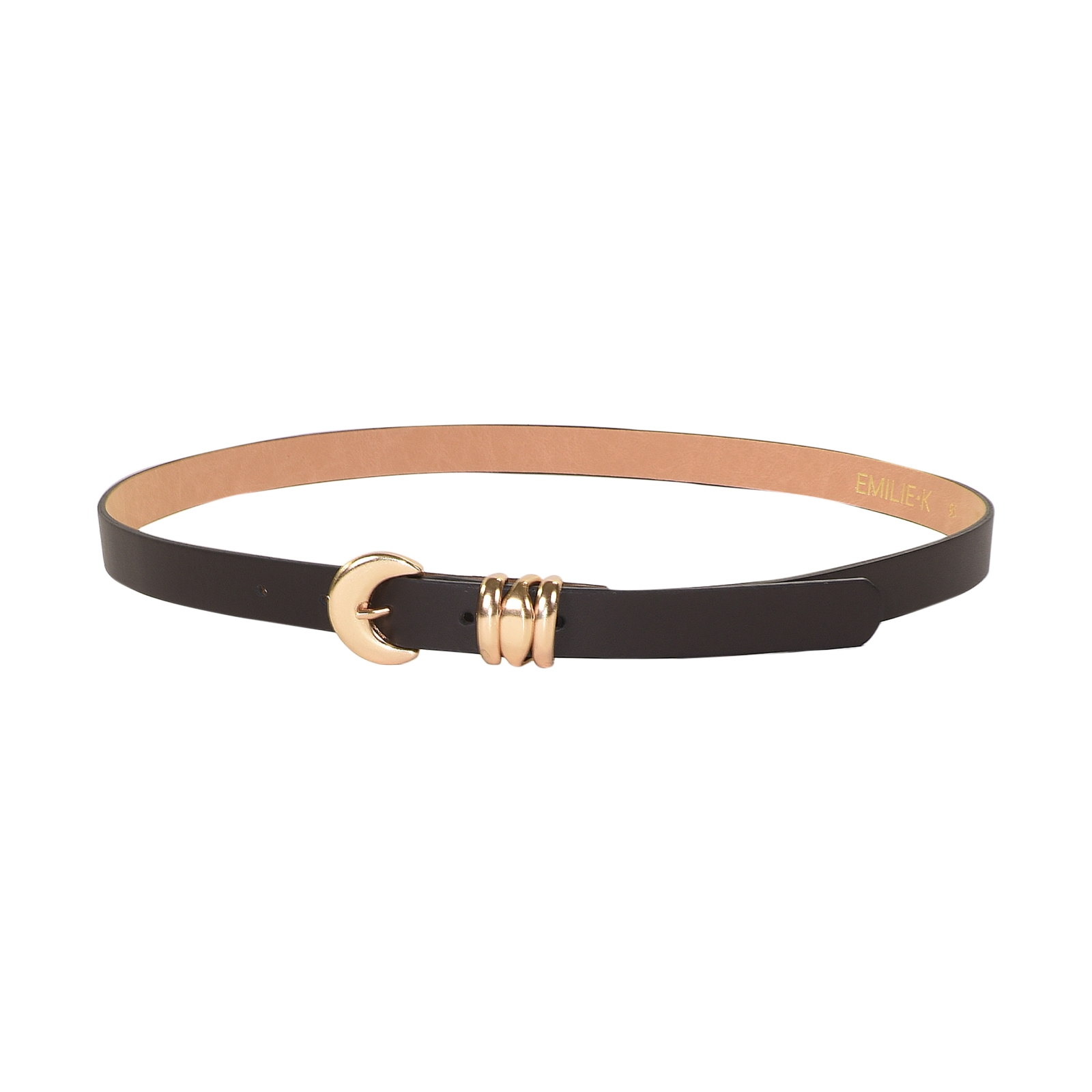 Ceinture Cuir Emilie Karston Lisbet avec Pochette Cadeaux