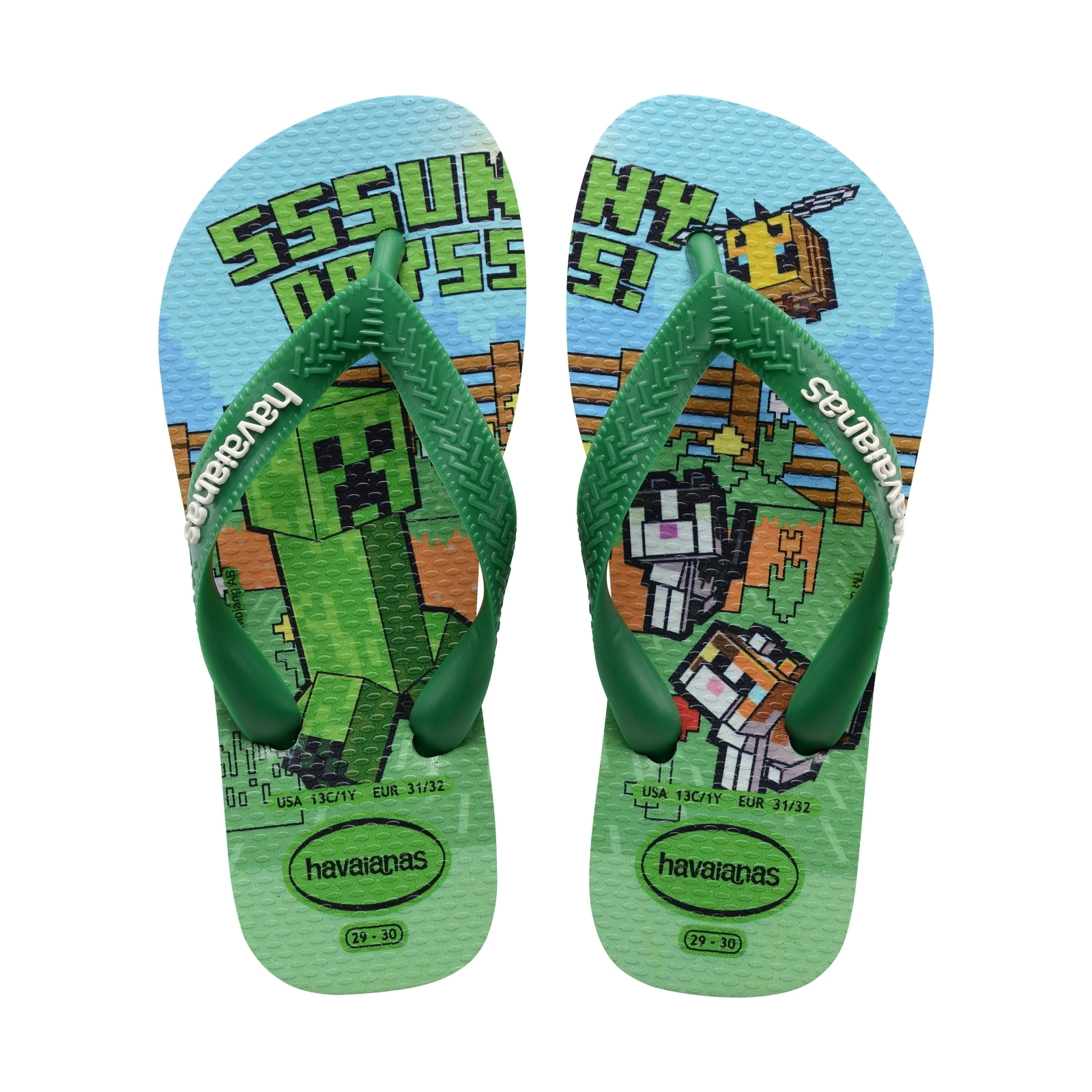 Tong Enfant à Enfiler Havaianas Minecraft