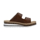 Mules Cuir Compensée Rieker Clarino