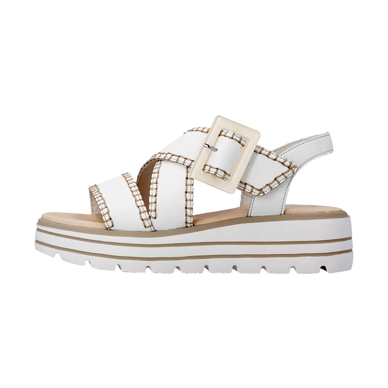 Sandales Cuir Compensée Remonte Macao