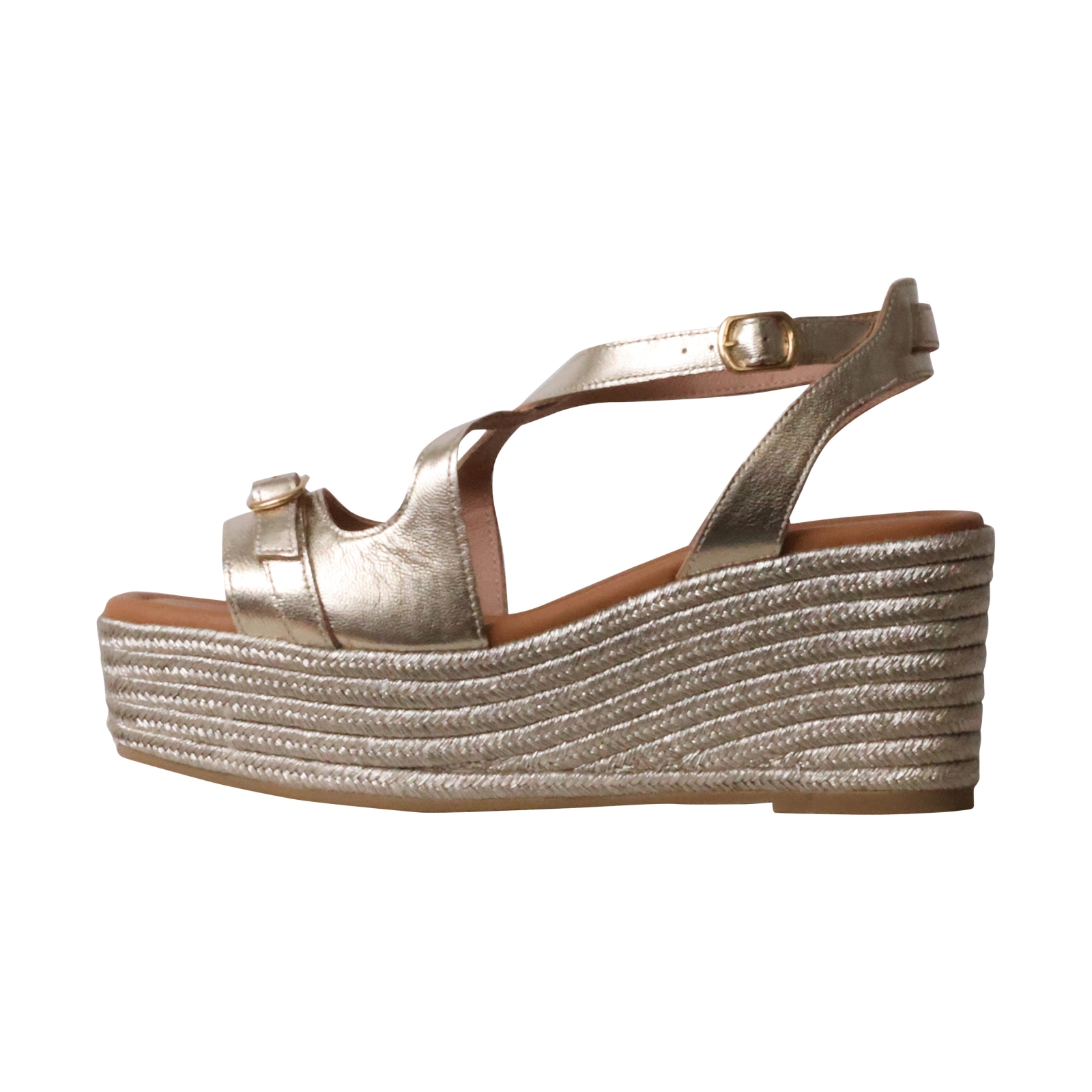 Sandales Compensées Cuir Emilie Karston Napolie