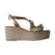 Sandales Compensées Cuir Emilie Karston Napolie