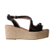 Sandales Compensées Cuir Emilie Karston Napolie