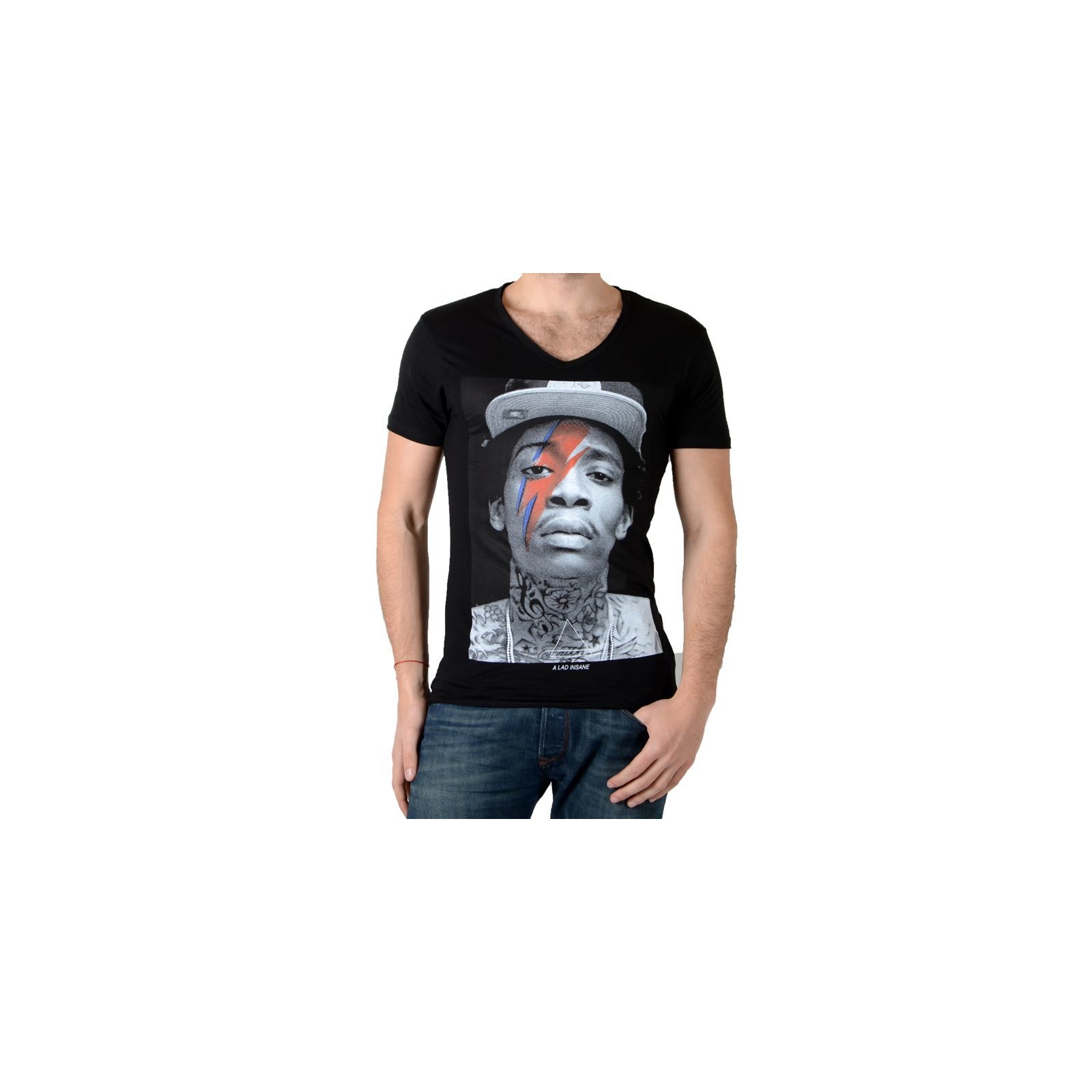 Tee Shirt Eleven Paris Kalifa M Wiz Khalifa Noir