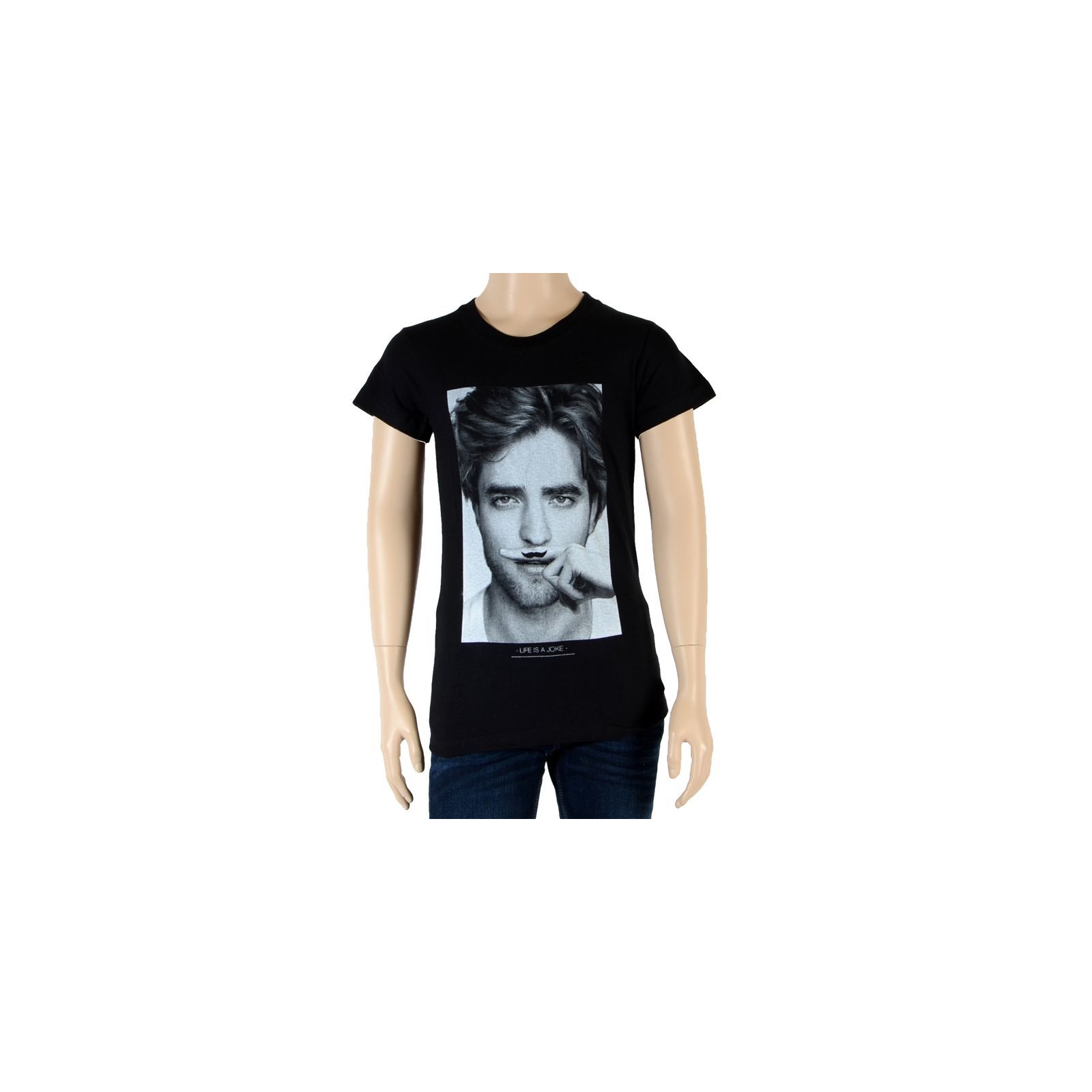 Tee Shirt Little Eleven Paris Fille Little Berty Robert Pattinson Noir