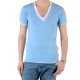 T-Shirt Eleven Paris L2 Basic Double V SS Bleu Azur
