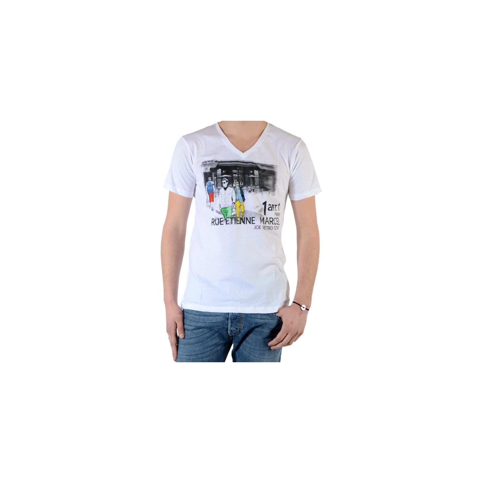 Tee Shirt Joe Retro Time Blanc