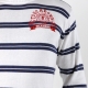 Pull Be And Be Touchdown à Rayures Blanc / Navy / Rouge