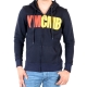 Sweat Capuche Zip Ymcmb Bleu Marine / Rouge / Jaune