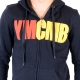 Sweat Capuche Zip Ymcmb Bleu Marine / Rouge / Jaune