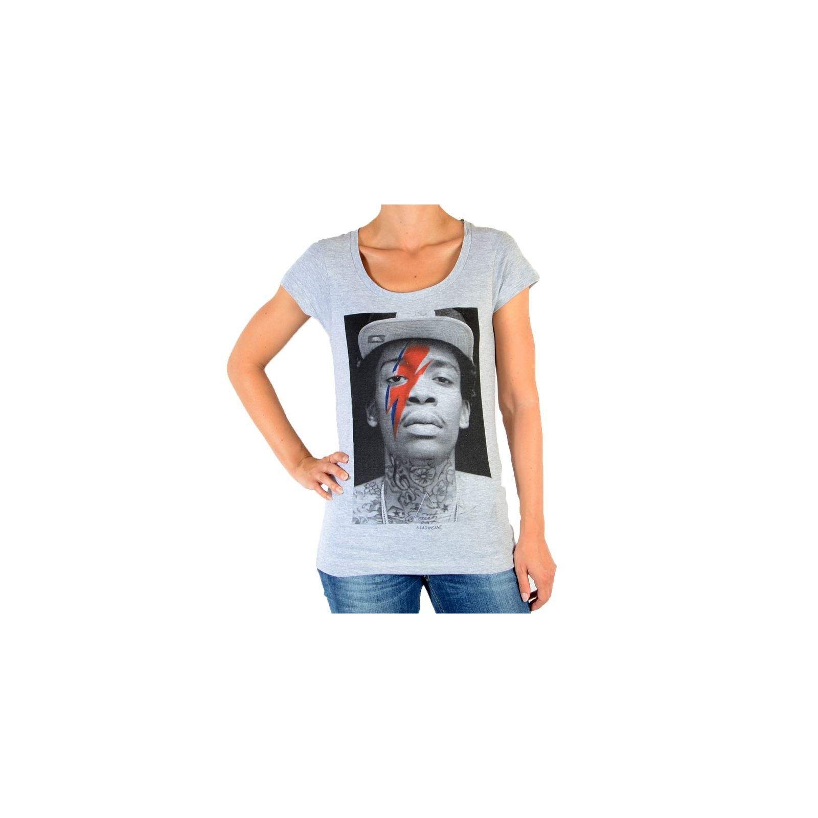 Tee Shirt Eleven Paris Kalifa W Wiz Khalifa Gris Chiné