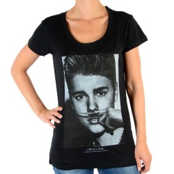 Tee Shirt Eleven Paris Bieber W Justin Bieber Noir
