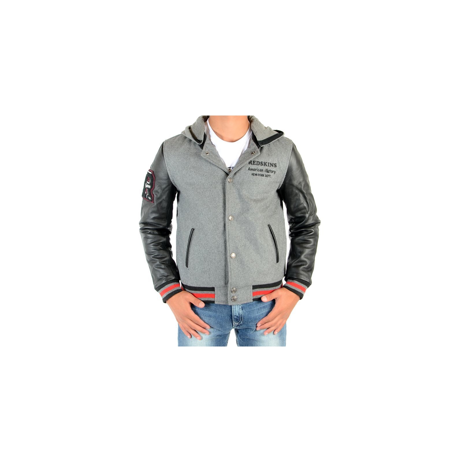 Blouson Teddy Redskins Junior New Carty Gris / Noir