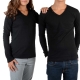 Tee Shirt Little Eleven Paris Basic V LS Mixte (Garçon / Fille) Noir