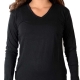 Tee Shirt Little Eleven Paris Basic V LS Mixte (Garçon / Fille) Noir