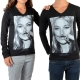 Tee Shirt Little Eleven paris KM LS Mixte (Garçon / Fille) Kate Moss Noir