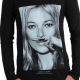 Tee Shirt Little Eleven paris KM LS Mixte (Garçon / Fille) Kate Moss Noir
