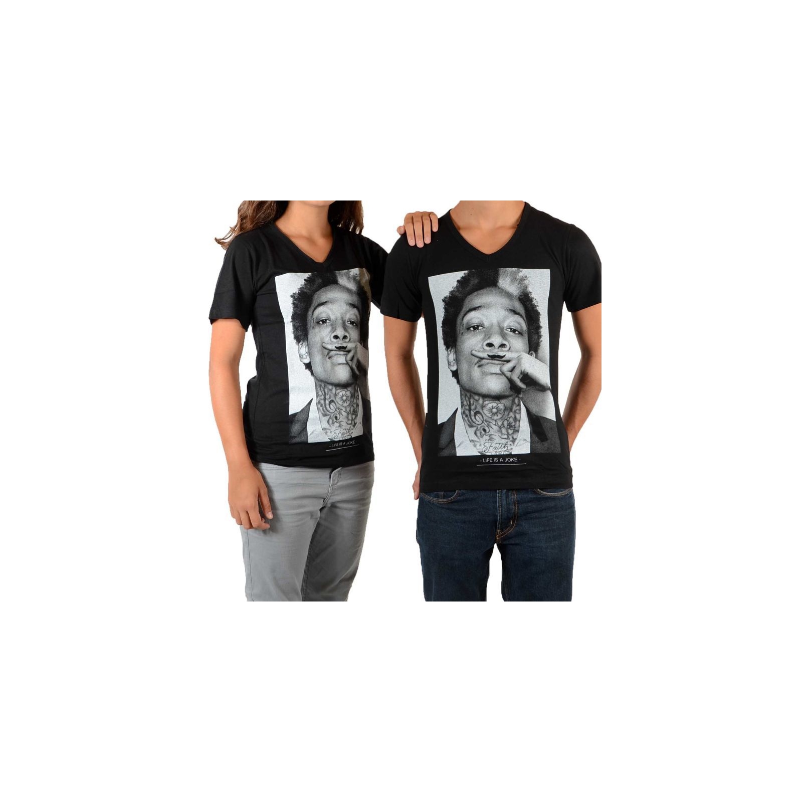 Tee Shirt Little Eleven Paris Wiz SS Mixte (Garçon / Fille) Wiz Khalifa Noir