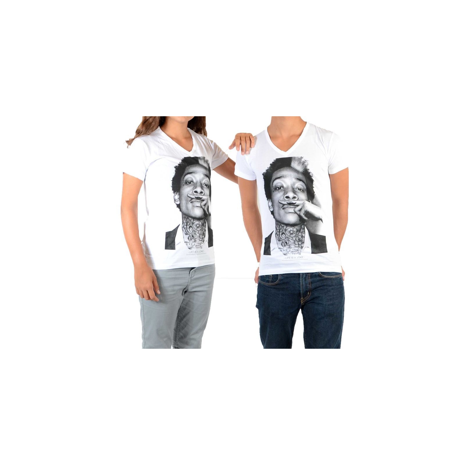 Tee Shirt Little Eleven Paris Wiz SS Mixte (Garçon / Fille) Wiz Khalifa Blanc