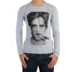 Tee Shirt Little Eleven paris Berty LS Mixte (Garçon / Fille) Robert Pattinson Gris
