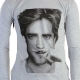 Tee Shirt Little Eleven paris Berty LS Mixte (Garçon / Fille) Robert Pattinson Gris