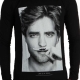 Tee Shirt Little Eleven paris Berty LS Mixte (Garçon / Fille) Robert Pattinson Noir