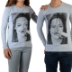 Tee Shirt Little Eleven paris Chris LS Mixte (Garçon / Fille) Kristen Stewart Gris