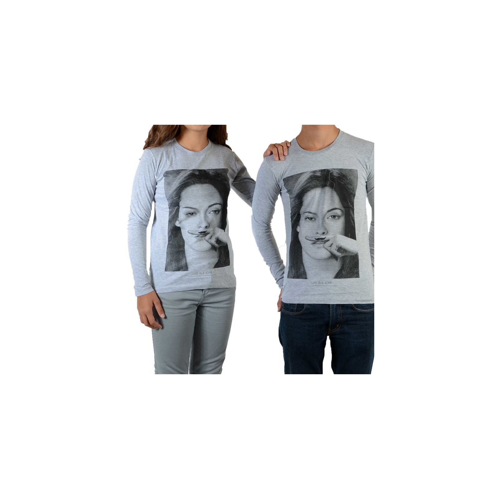 Tee Shirt Little Eleven paris Chris LS Mixte (Garçon / Fille) Kristen Stewart Gris