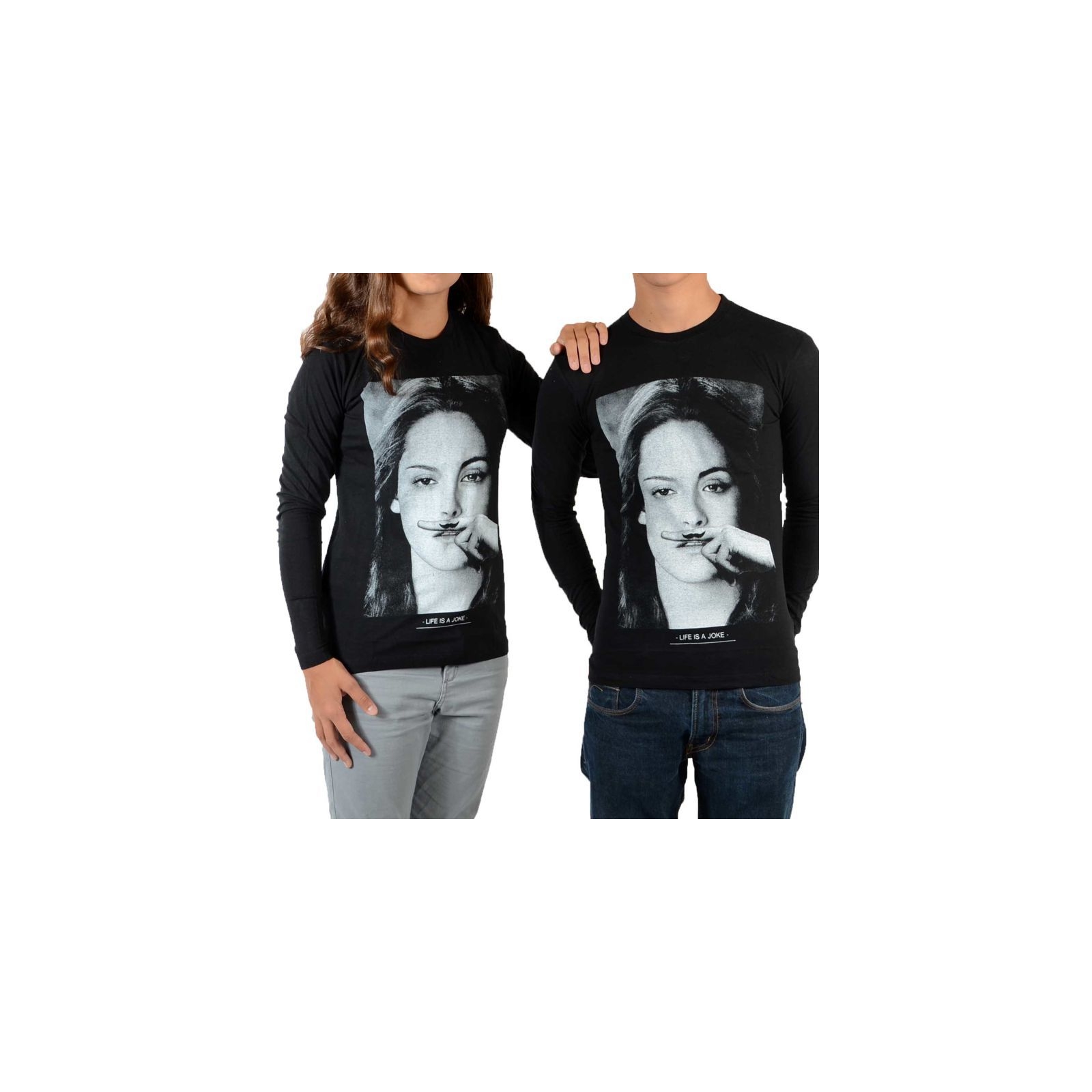 Tee Shirt Little Eleven paris Chris LS Mixte (Garçon / Fille) Kristen Stewart Noir