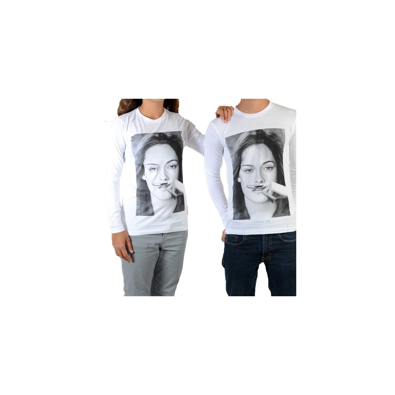 Tee Shirt Little Eleven paris Chris LS Mixte (Garçon / Fille) Kristen Stewart Blanc