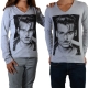 Tee Shirt Little Eleven paris JD LS Mixte (Garçon / Fille) Jonhy Depp Gris