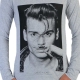 Tee Shirt Little Eleven paris JD LS Mixte (Garçon / Fille) Jonhy Depp Gris