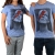 Tee Shirt Little Eleven Paris Katos SS Kate Moss Mixte (Garçon / Fille) Bleu Graza