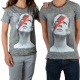 Tee Shirt Little Eleven Paris Katos SS Kate Moss Mixte (Garçon / Fille) Gris Cotton Vintage