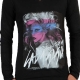 Tee Shirt Little Eleven Paris Gaga LS Mixte (Garçon / Fille) Lady Gaga Noir
