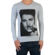 Tee Shirt Little Eleven Paris Bieber  LS Mixte (Garçon / Fille) Justin Bieber Gris