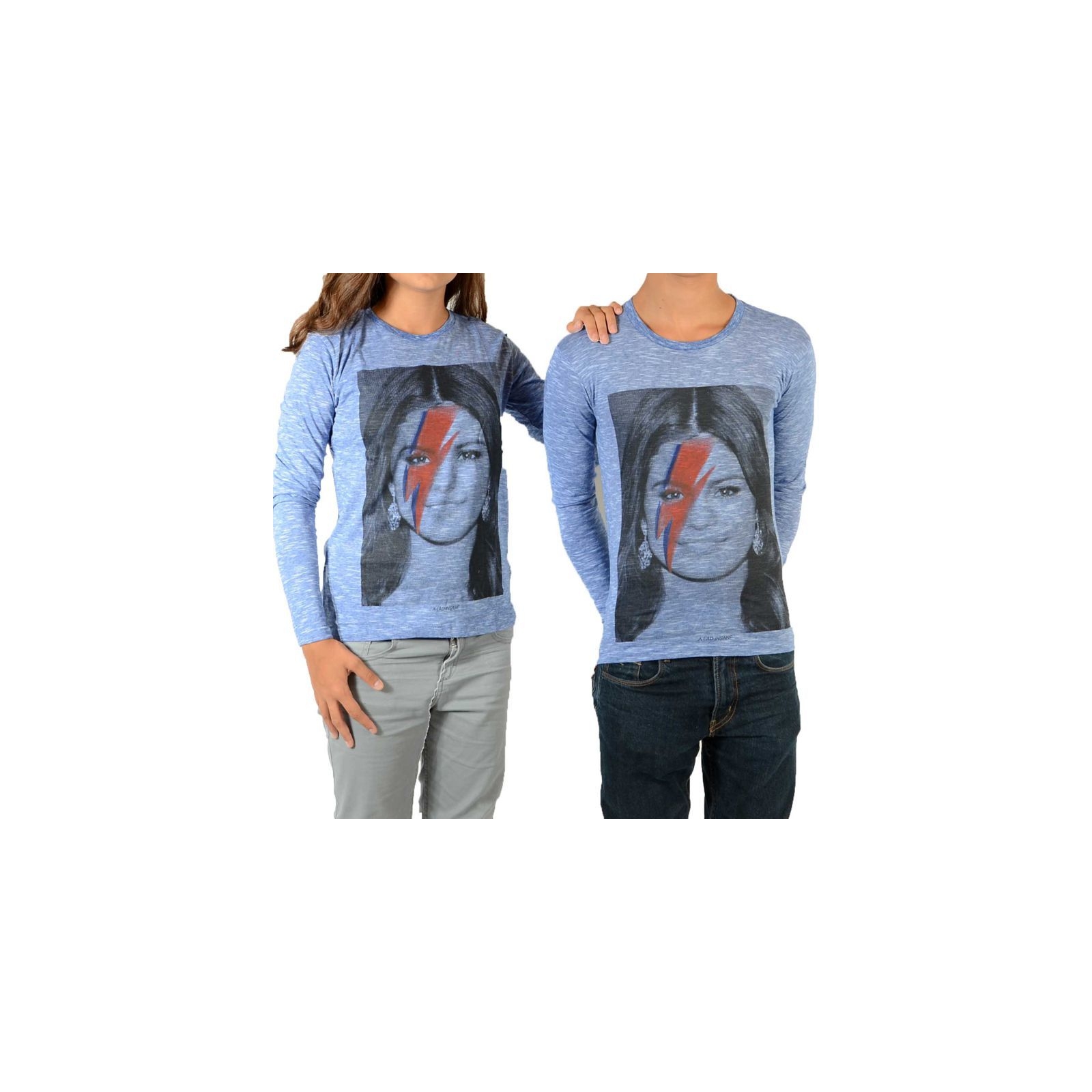 Tee Shirt Little Eleven Paris Selena LS Selena Gomez Mixte (Garçon / Fille) Bleu