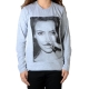 Tee Shirt Little Eleven paris Kim LS Mixte (Garçon / Fille) Kim Kardashian Gris