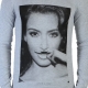 Tee Shirt Little Eleven paris Kim LS Mixte (Garçon / Fille) Kim Kardashian Gris