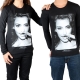 Tee Shirt Little Eleven paris Kim LS Mixte (Garçon / Fille) Kim Kardashian Noir