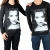 Tee Shirt Little Eleven paris Kim LS Mixte (Garçon / Fille) Kim Kardashian Noir