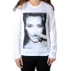 Tee Shirt Little Eleven paris Kim LS Mixte (Garçon / Fille) Kim Kardashian Blanc