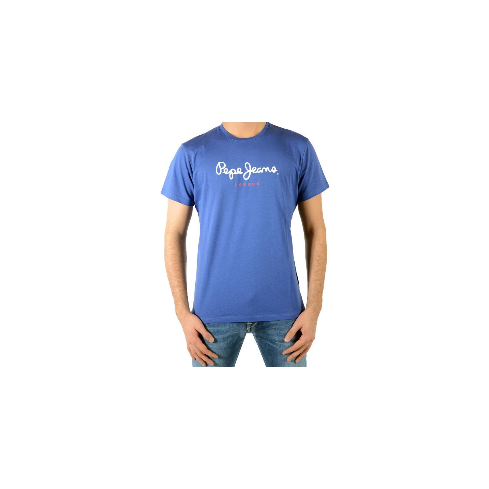 Tee Shirt Pepe Jeans Eggo Crew PM501465 Bleu Regal 552