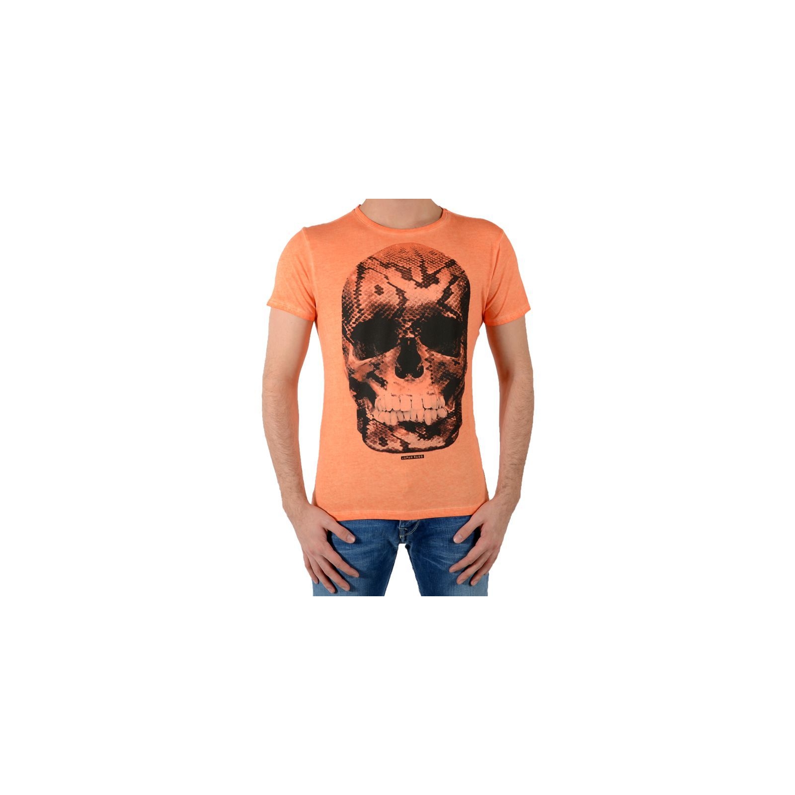 Tee Shirt Japan Rags Snake Orange