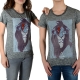 Tee Shirt Little Eleven Paris Scar SS Mixte (Garçon / Fille) Scar Gris Coton Vintage