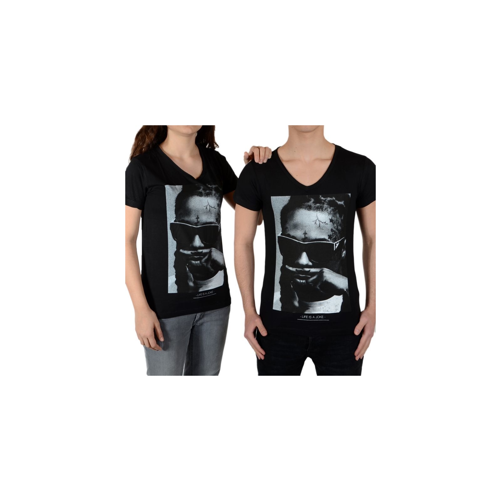 Tee Shirt Little Eleven Paris Lil SS Mixte (Garçon / Fille) Lil Wayne Noir